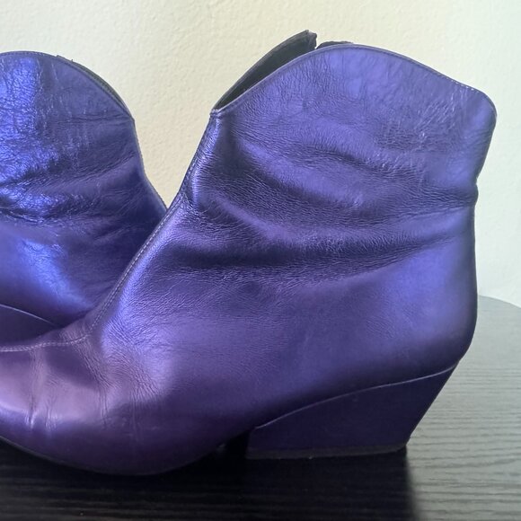 Gorgeous leather purple booties, made in Spain — size 38 - Picture 7 of 7